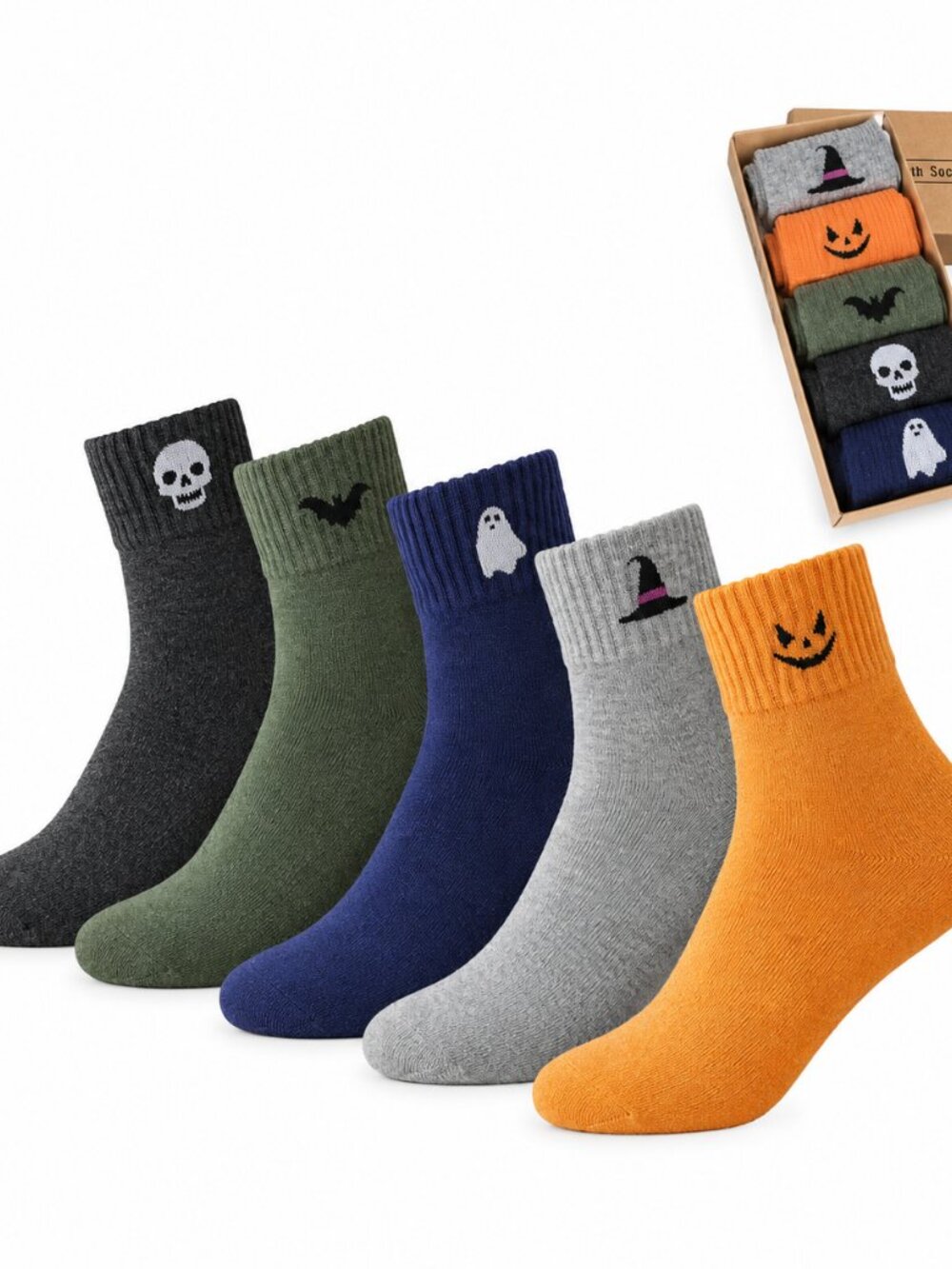 Women's Girls Novelty Funny Crew Socks,Crazy Cute Embroidered Pattern Ankle Sock